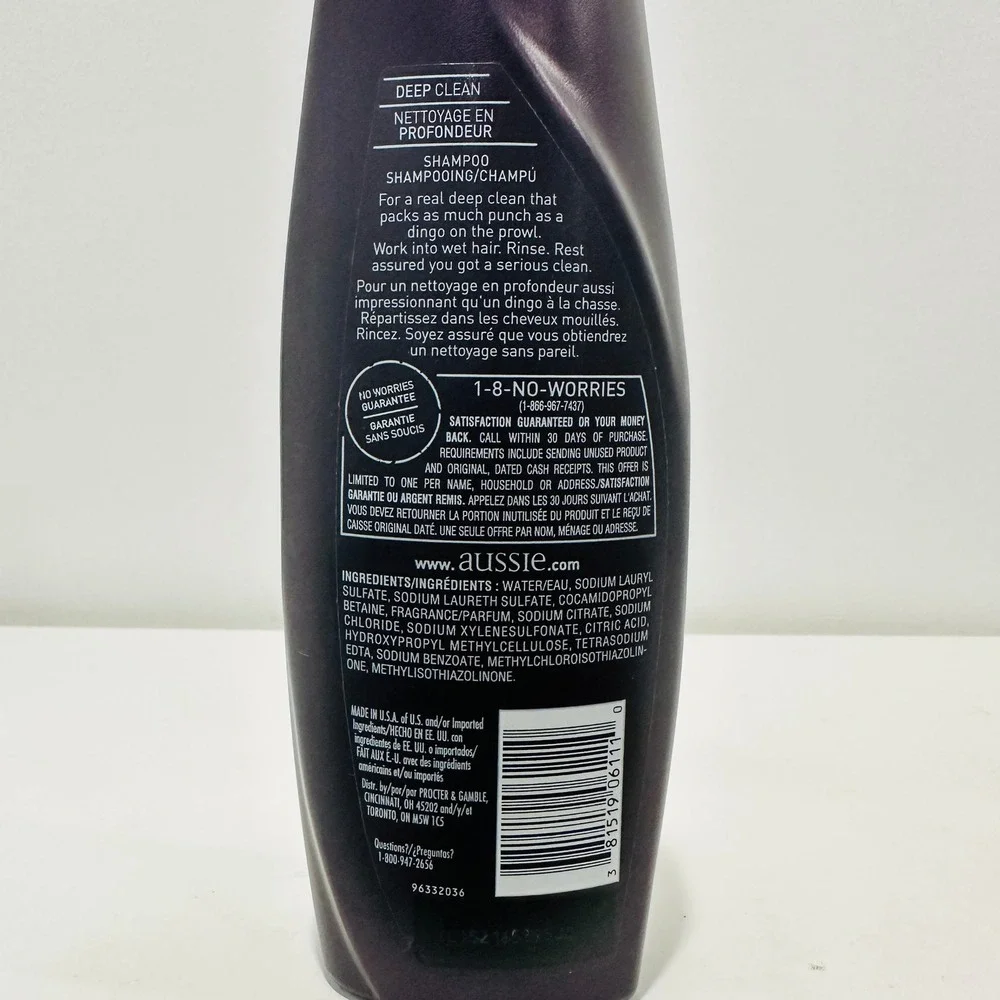 Aussie Men Deep Clean Shampoo 13.5 FL OZ 400 mL Bottle NOS NEW Discontinued